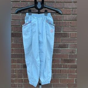 Vintage Little Levi’s 80s 90s Jogger Jeans Girl Size 6X Floral Ruffle Trim Light